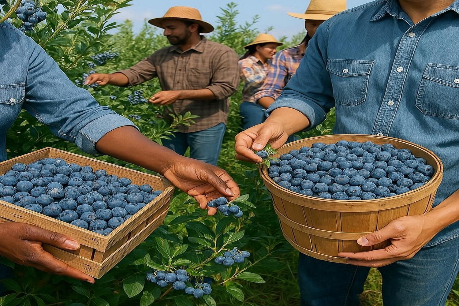 blueberry harvesting in Zimbabwe