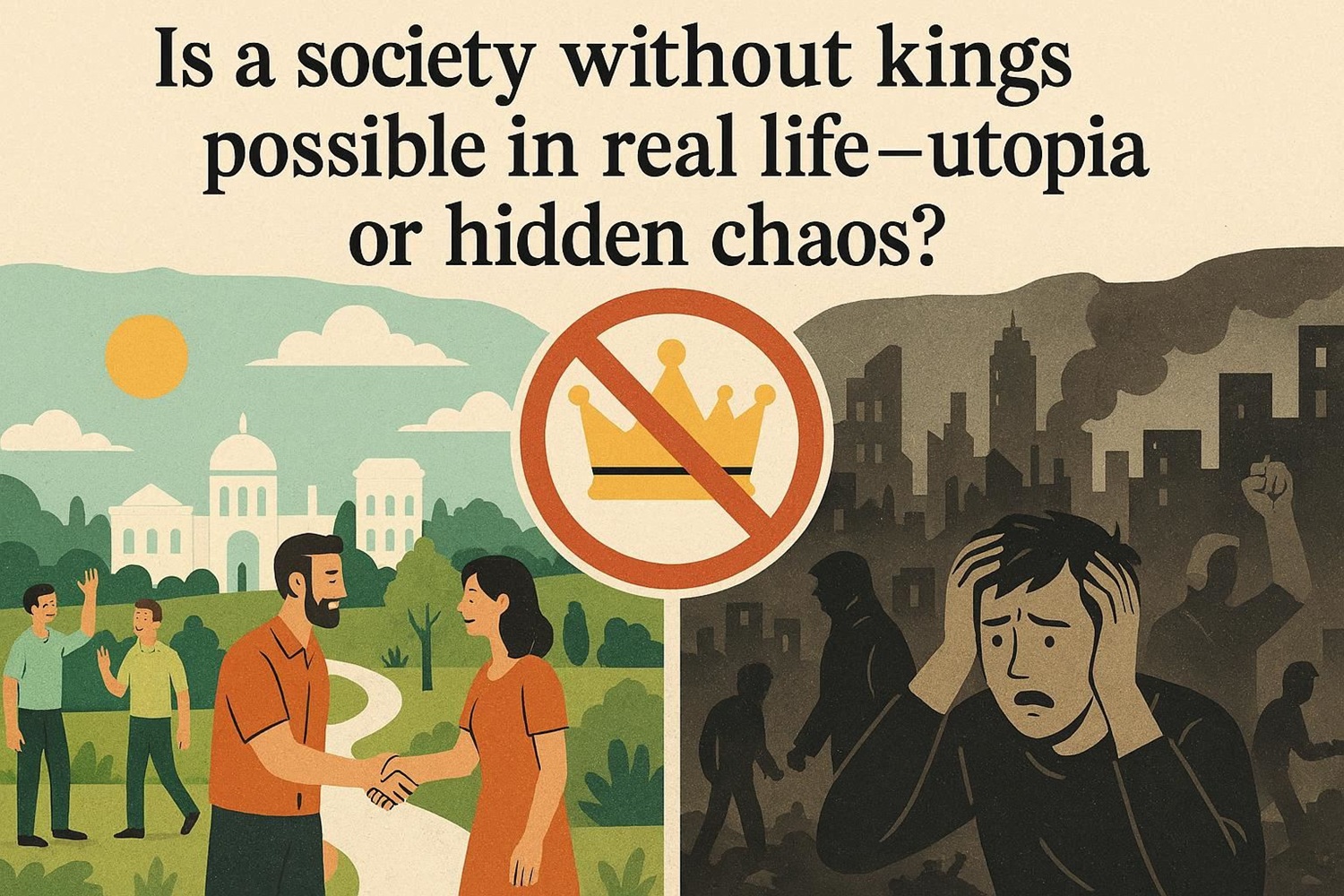 Is a Society Without Kings Possible in Real Life—Utopia or Hidden Chaos